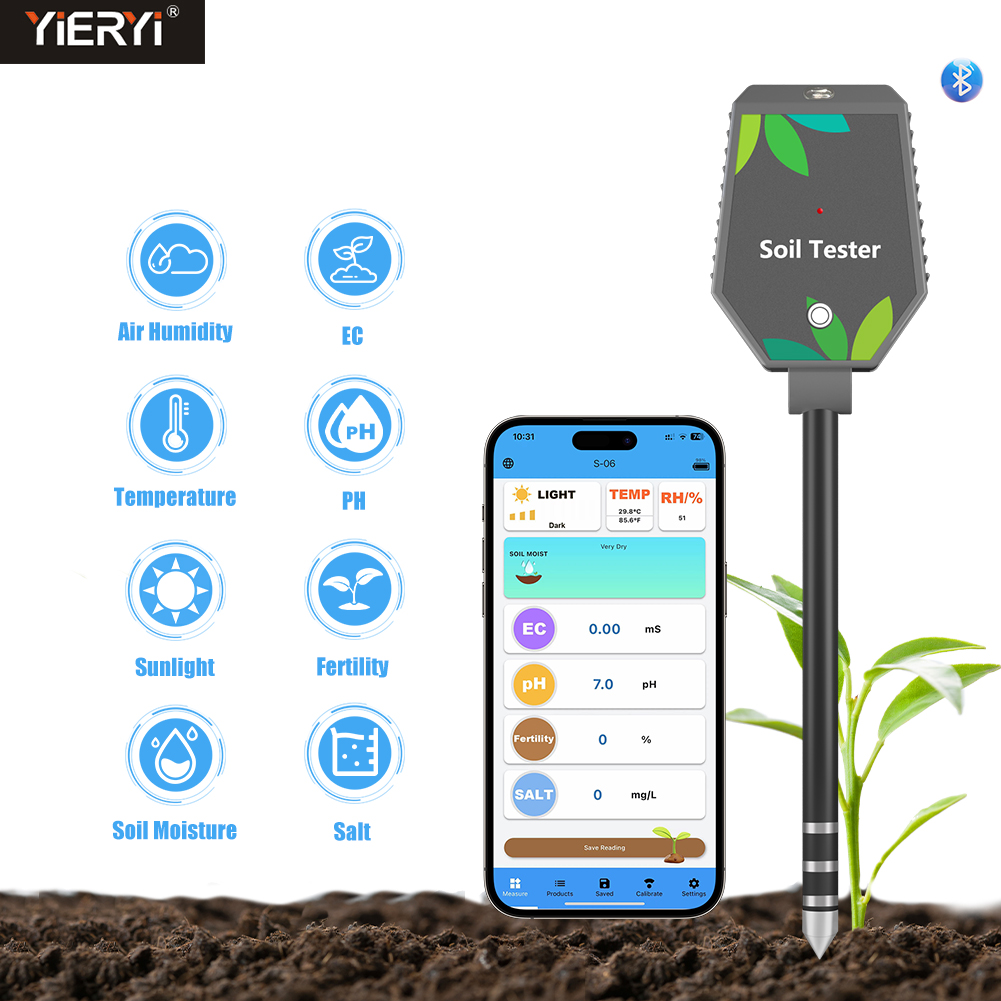 Yieryi 8 in 1 Tester intellige - Plant Parent App recensione e prezzo