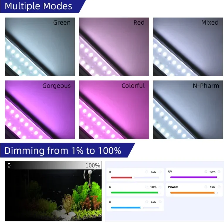 Luce per acquario a LED serie  - Plant Parent App recensione e prezzo