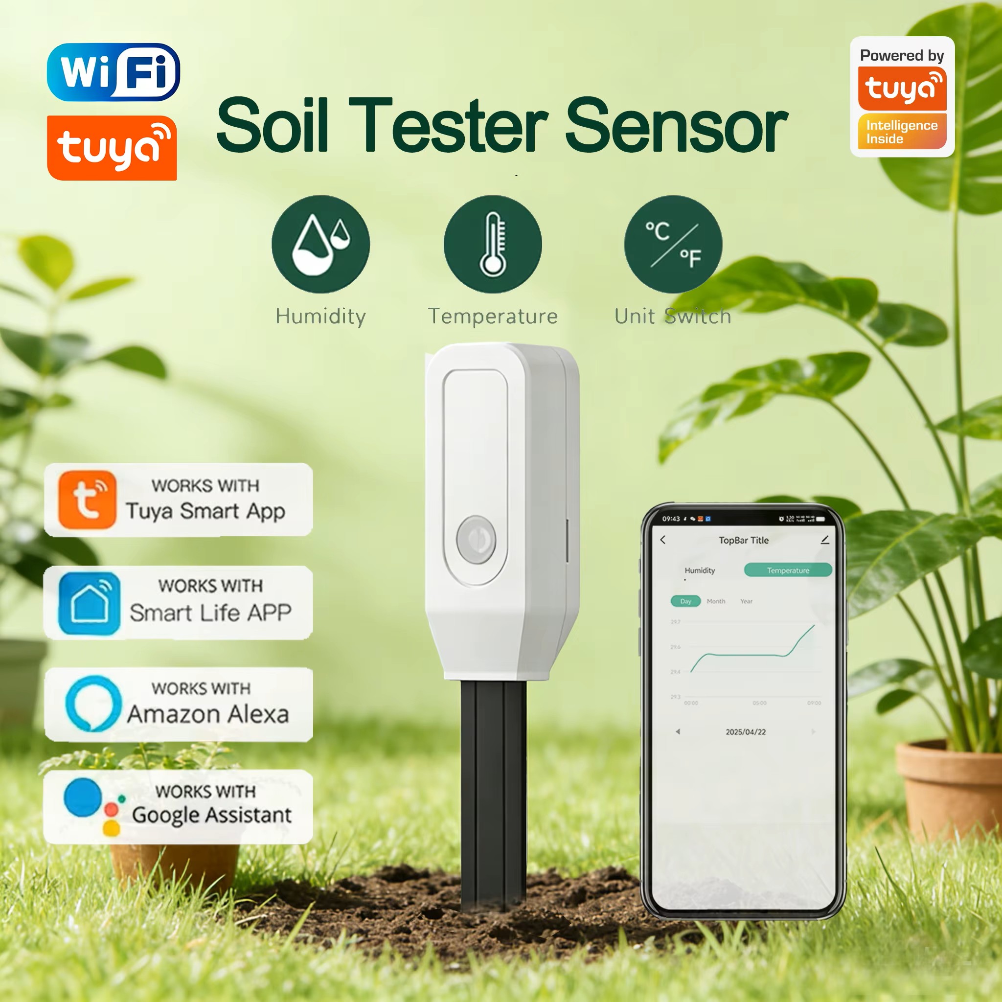 Misuratore di Umidità del Suol - Plant Parent App recensione e prezzo